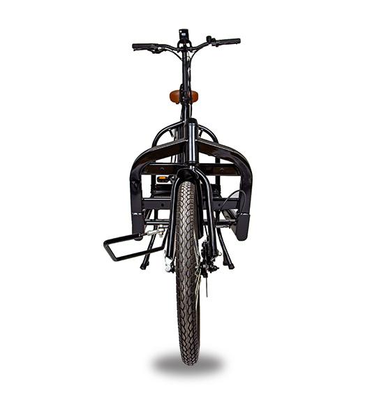 Powerlane Carico E-Lastenrad schwarz Frontansicht