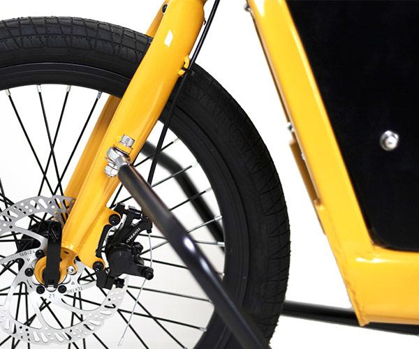 Powerlane Carico Speichenrad gelb seitlich
