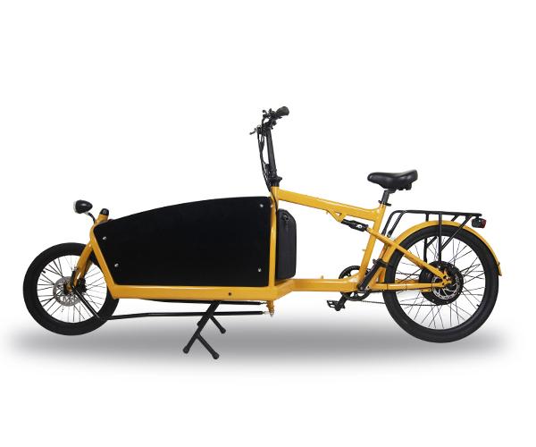 Powerlane Carico E-Lastenrad gelb Heckansicht