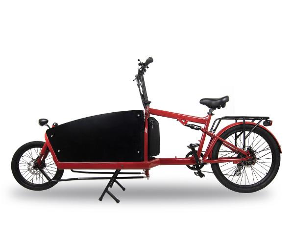 Powerlane Carico E-Lastenrad rot Heckansicht