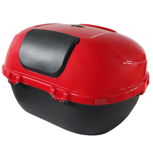 Powerlane Top Case E-Roller rot Frontansicht schräg