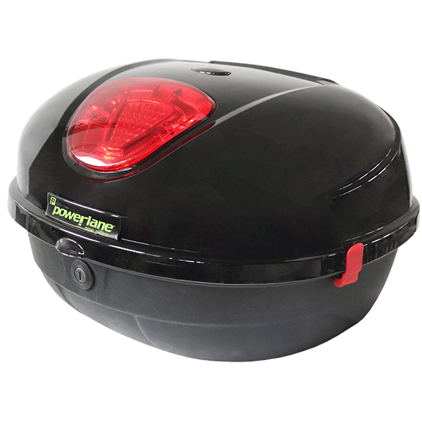 Powerlane Top Case E-Roller schwarz Seitenansicht