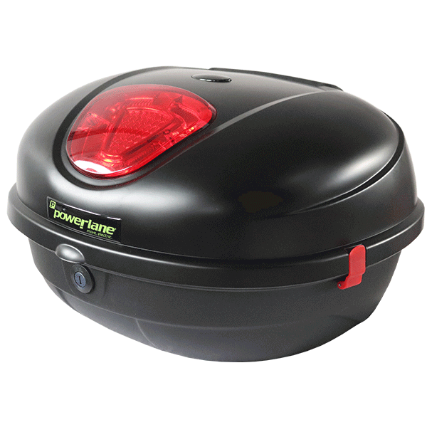 Powerlane Top Case E-Roller schwarz Seitenansicht