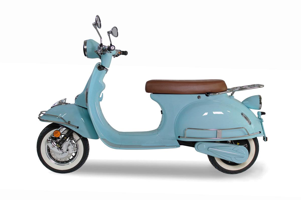 Powerlane Greta E-Scooter hellblau Seitenansicht