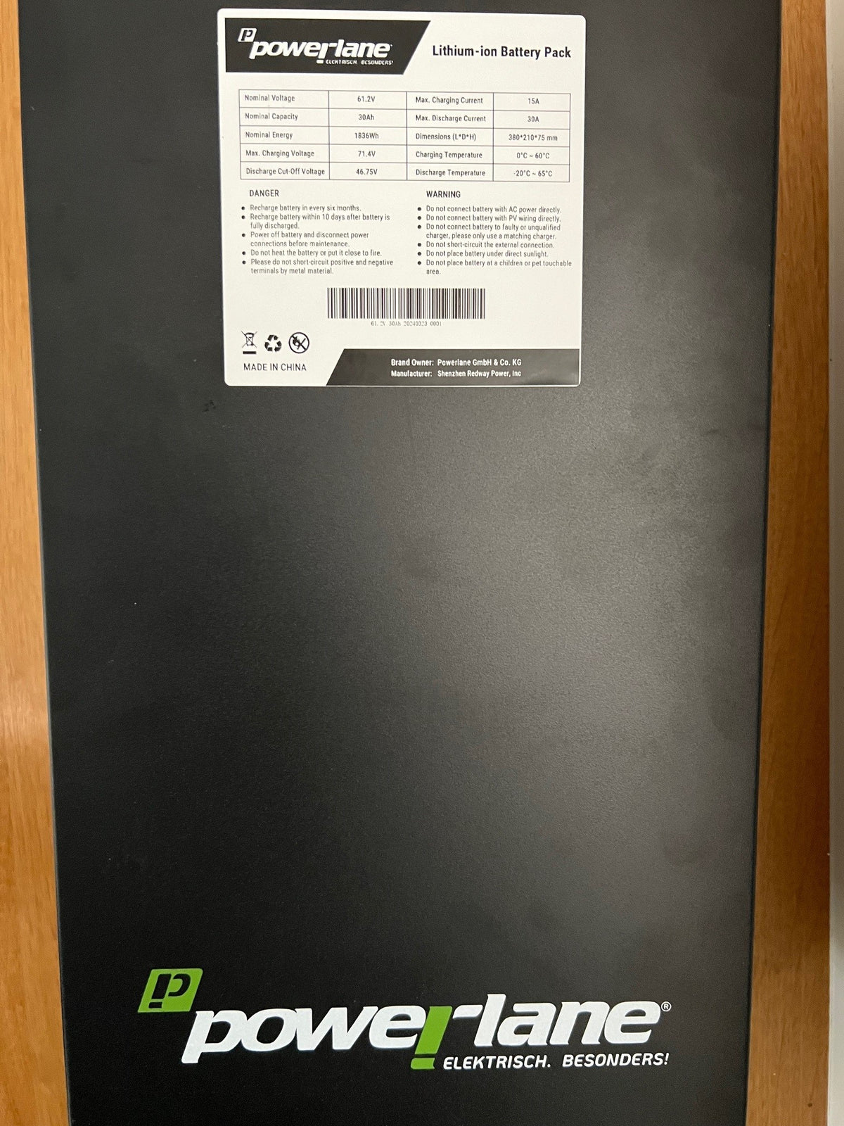 powerlane Akku Greta 60V-30Ah