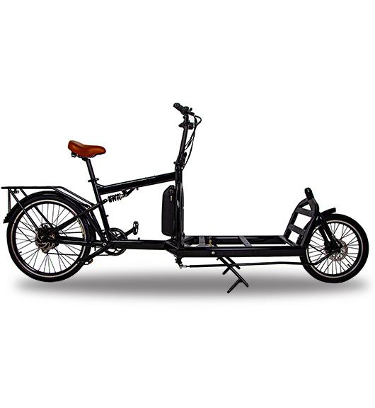 Powerlane Carico E-Lastenrad schwarz Seitenansicht