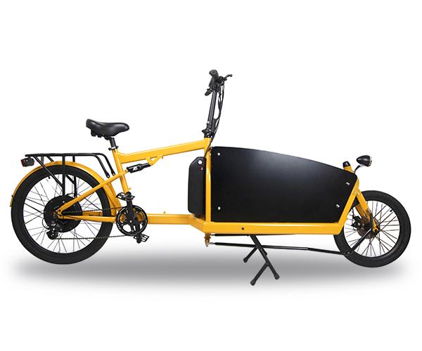 Powerlane Carico E-Lastenrad gelb Seitenansicht