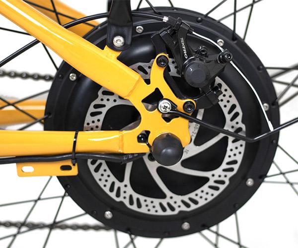 Powerlane Carico Hinterrad gelb Antrieb Detail