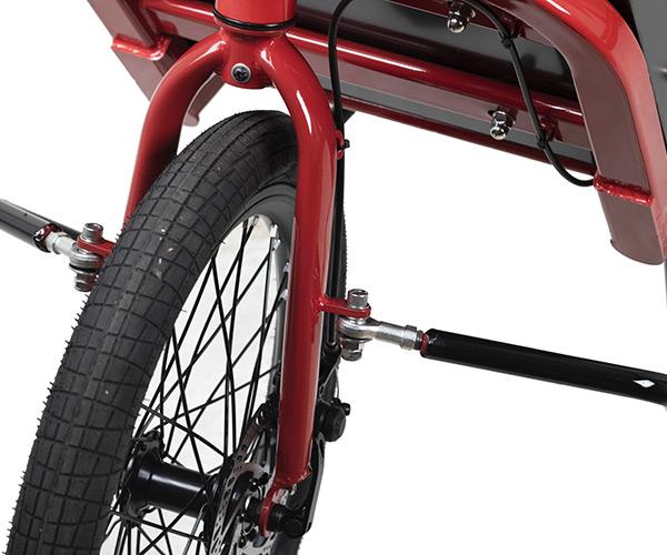 Powerlane Carico Vorderrad rot Bremse Detail