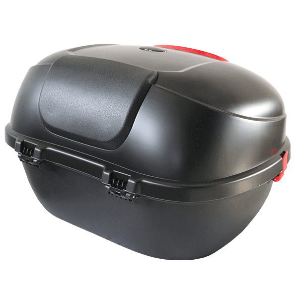 Powerlane Top Case E-Roller schwarz Rückansicht schräg