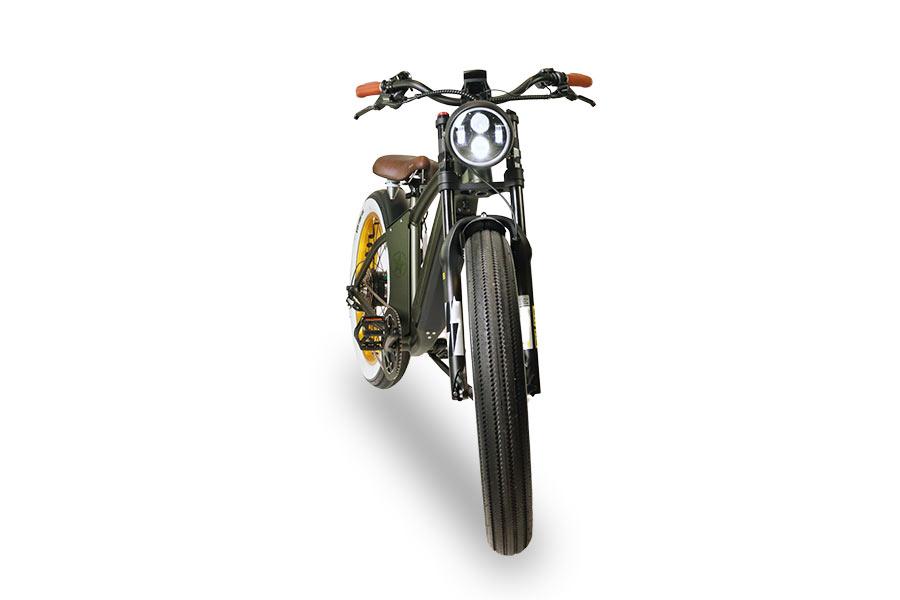 Powerlane Kruzer E-Bike Heckansicht olivgrün